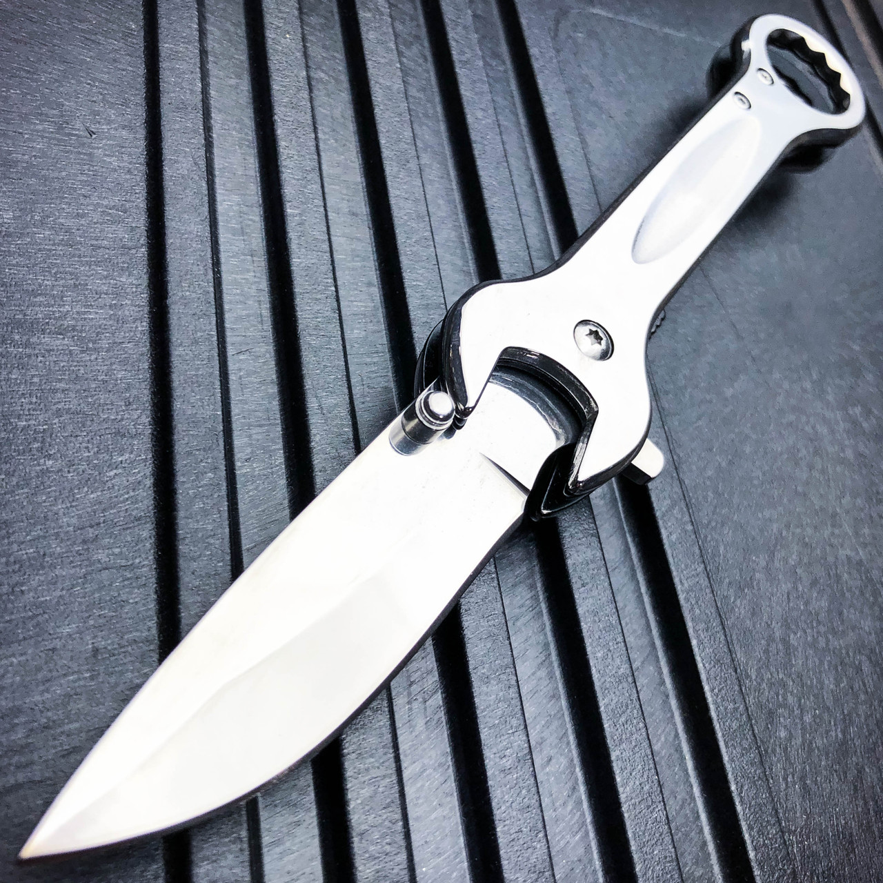 7.5" MULTITOOL WRENCH POCKET KNIFE TACTICAL SPRING ASSISTED OPEN