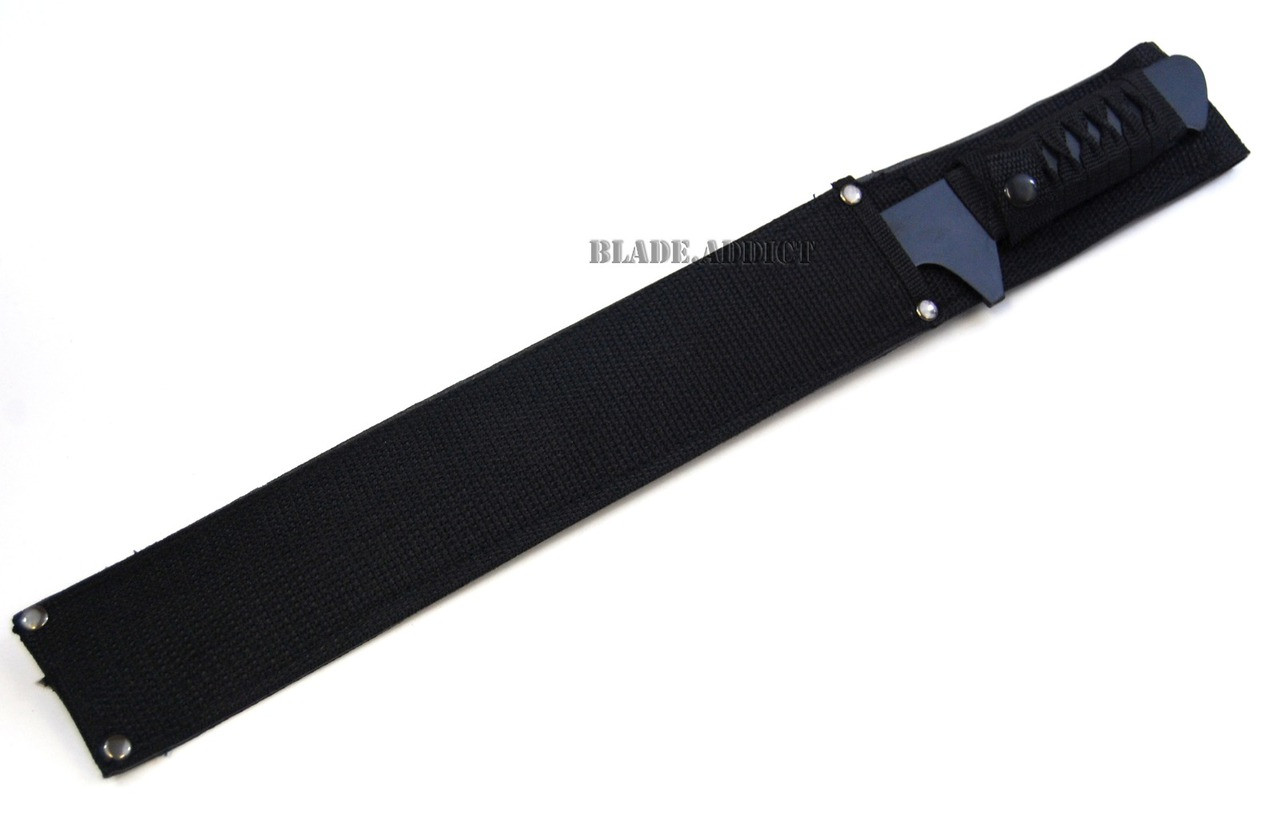 18 SURVIVAL HUNTING Tactical Full Tang FIXED BLADE MACHETE Knife Ninja  Sword