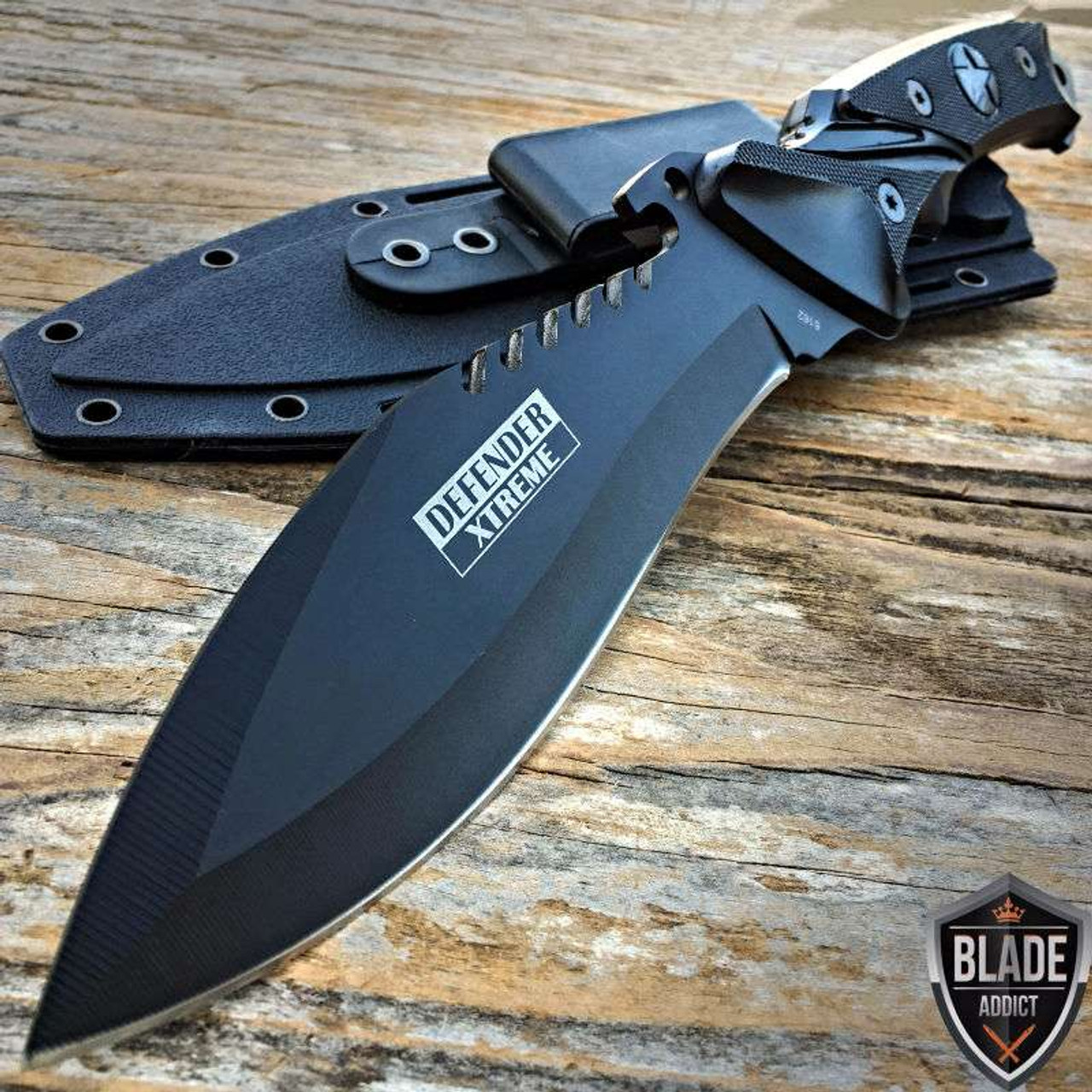  Survival Camping Knife, Fixed Blade Hunting Knife W Sheath