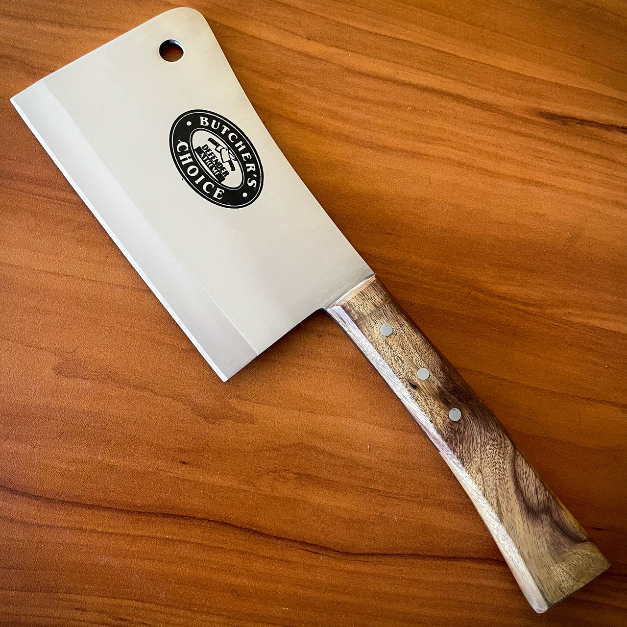 Flgocexs Meat Cleaver Knife Heavy Duty-Butcher Axe Knife Bone Chopper  Stainless Steel Butcher Axe Knife with Wood Handle Bone Breaker Knife Axe  Bone