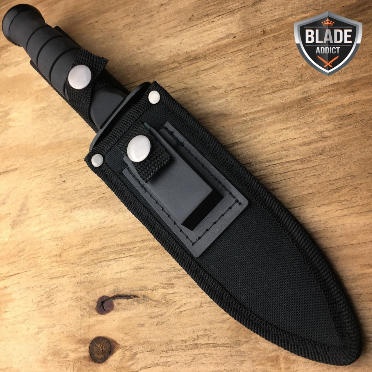 10.5 Wholesale Hunting Knife With Nylon Sheath & Blade Sharpener