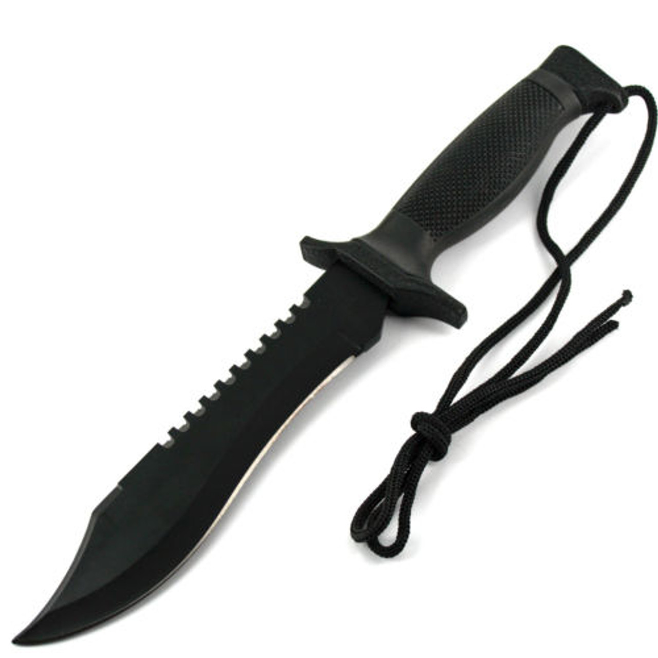 9 Night Ops Tactical SAWBACK Bowie Knife w/SHEATH Military Fixed Blade  Survival