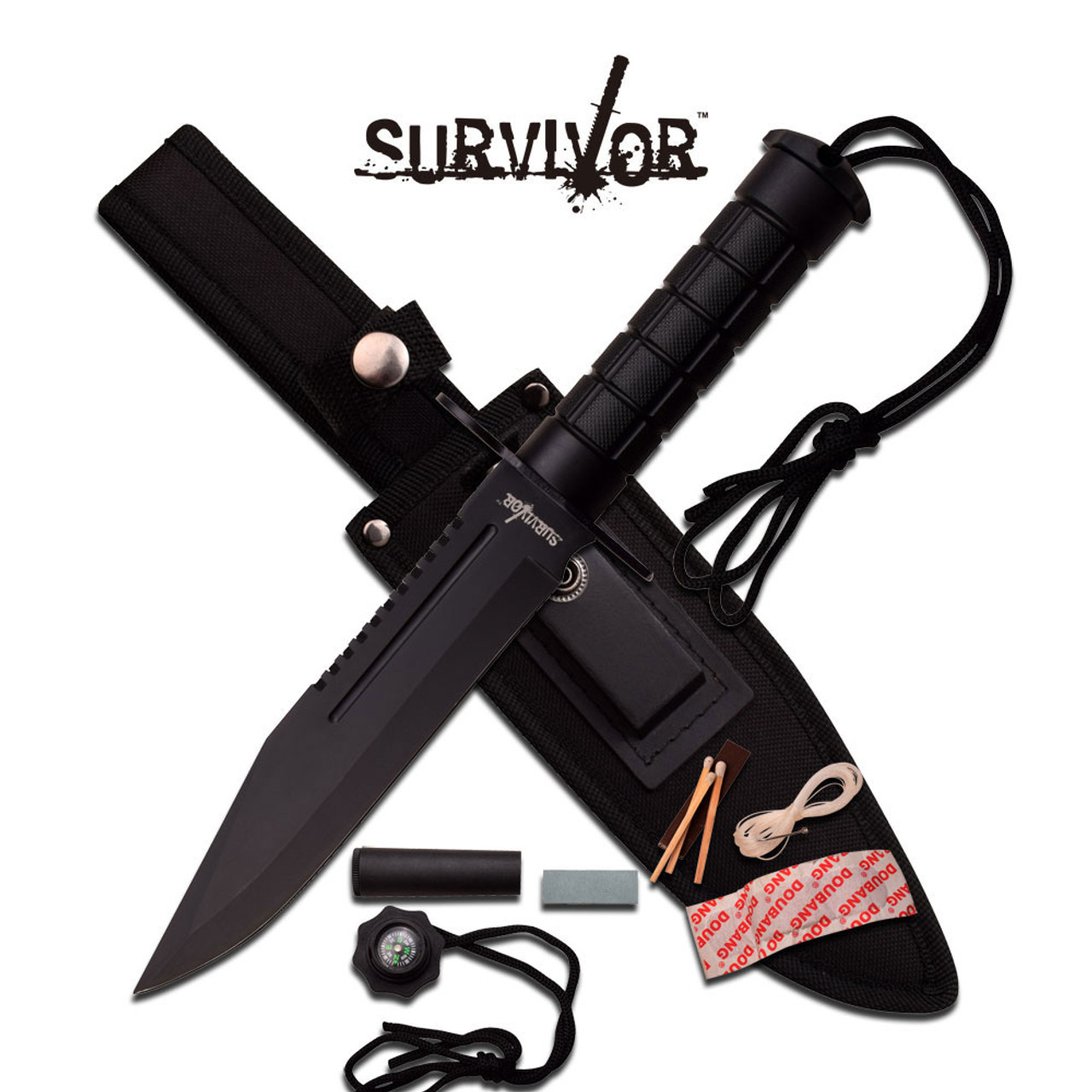 12.25 Tactical Rambo Fighting Survival Knife with Leg Drop