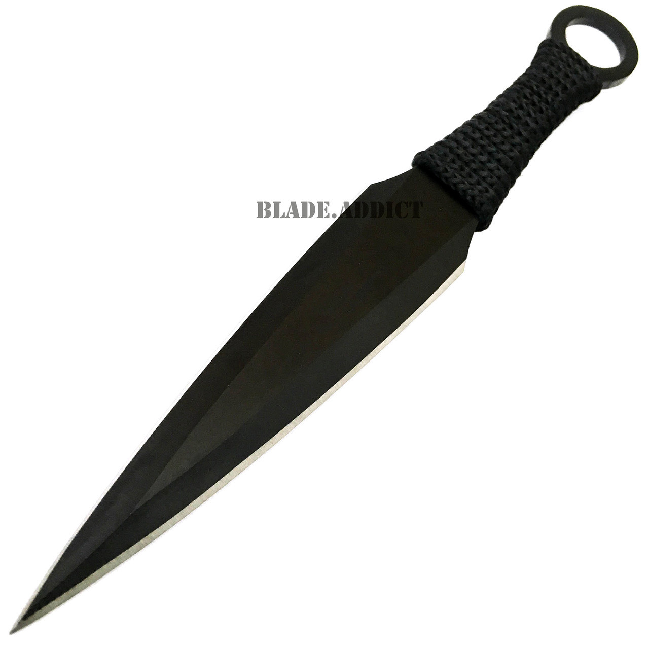 3Pc 6.5 Ninja Tactical Combat Kunai Throwing Knife Set w/ Sheath BLACK -  MEGAKNIFE