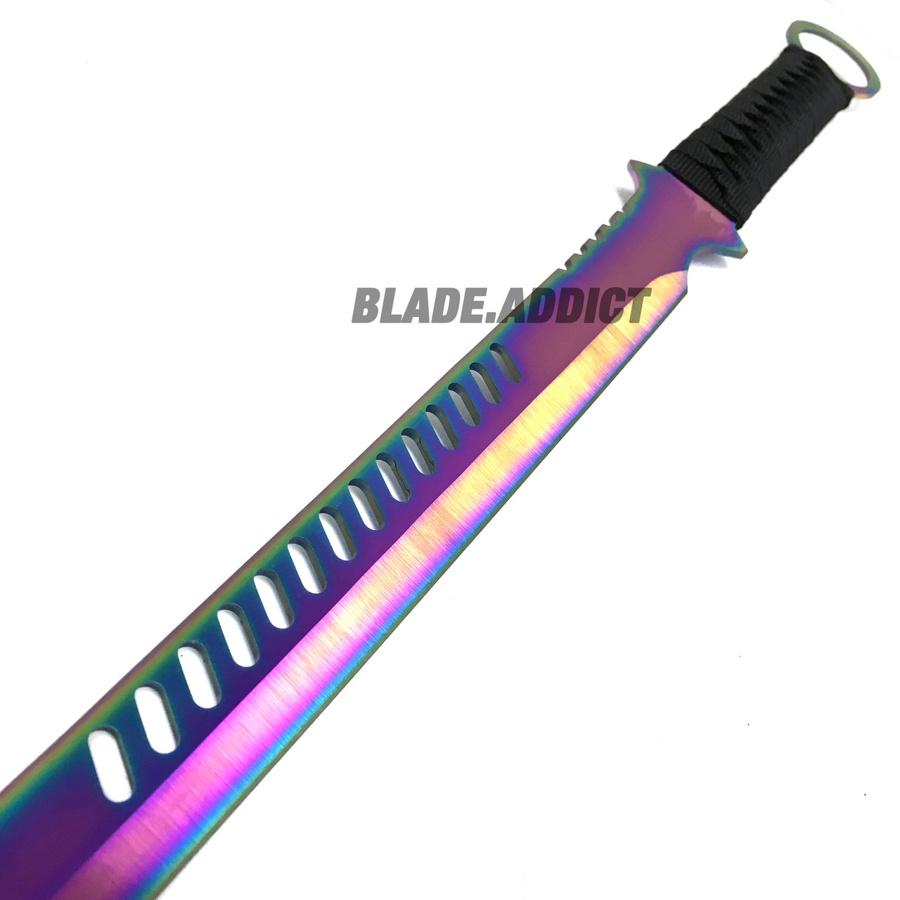 27 Fantasy Master Full Tang Rainbow Ninja Sword With Throwing Knives