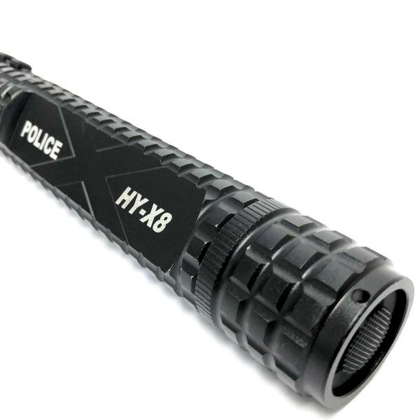 MASTER BLASTER POLICE Defense Black Stun Gun Rechargeable LED FLASHLIGHT POWER