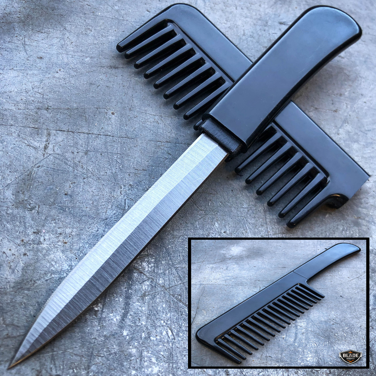 Dapper Defender Self Defense Brush Comb Knife - MEGAKNIFE