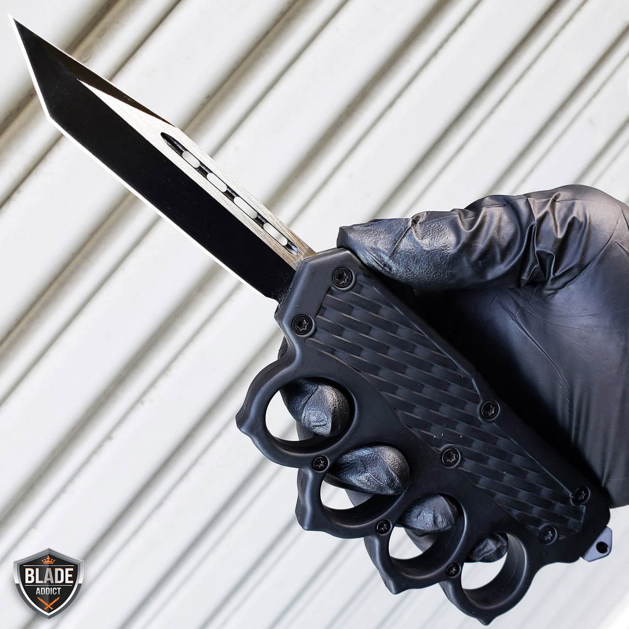 Automatic Knuckle Knife, 3.5 440C Blade, Holster
