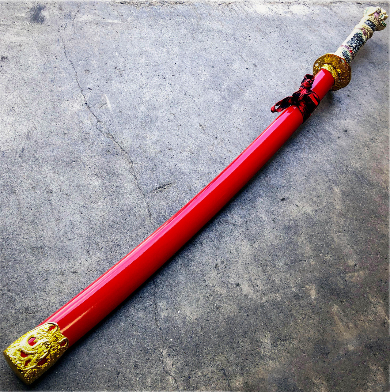 battel ready open mouth dragon katana