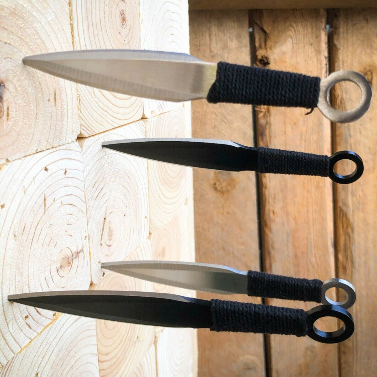 12 PC 6 Tactical Ninja Hunting Blade Ninjutsu Kunai Throwing Knife Set w  Sheath