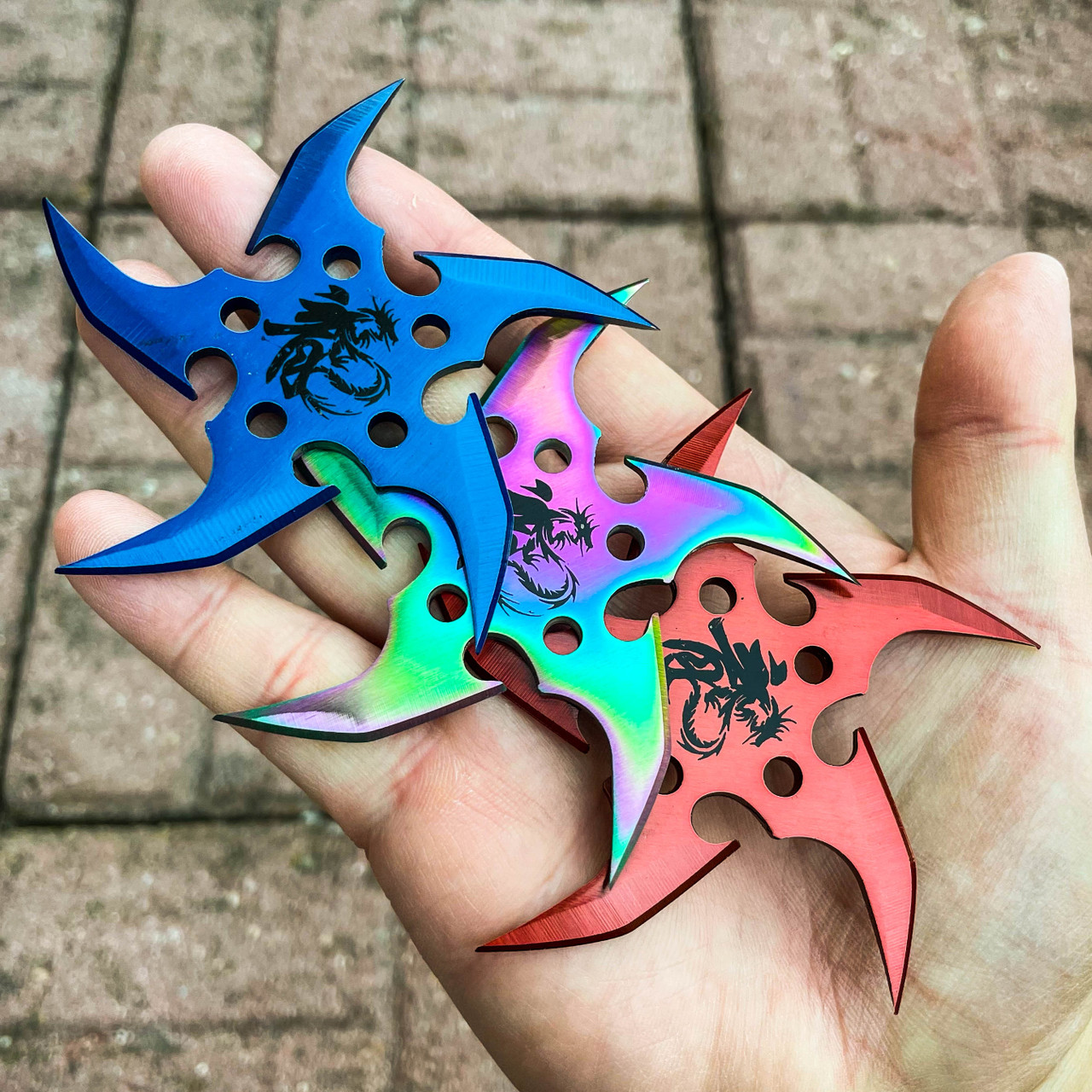 Rainbow Throwing Stars Set For Sale (4 Pieces)