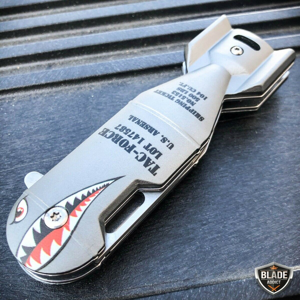 8 TAC FORCE MILITARY PINK SPRING ASSISTED TACTICAL FOLDING KNIFE Blade  Pocket - MEGAKNIFE