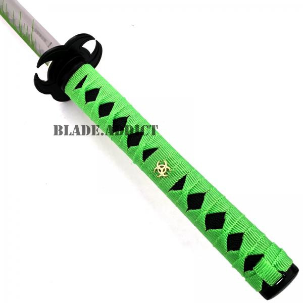 ZOMBIE HUNTER GREEN Katana NINJA SAMURAI Sword BIOHAZARD TSUBA