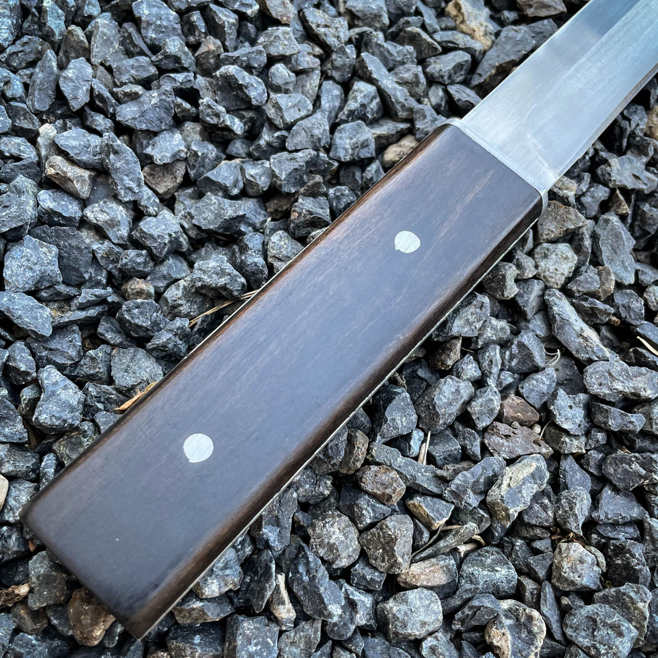 10.2 Tanto Style Fixed Blade Hunting Camping Kitchen Knife w/ Wood 