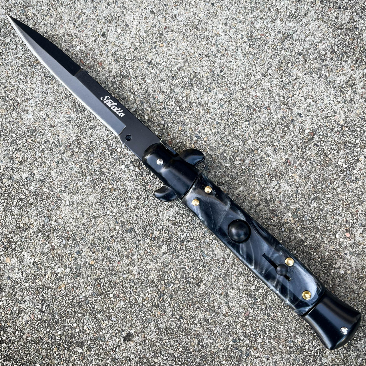 Pearl Handle Switchblade - OTF Stiletto Knife