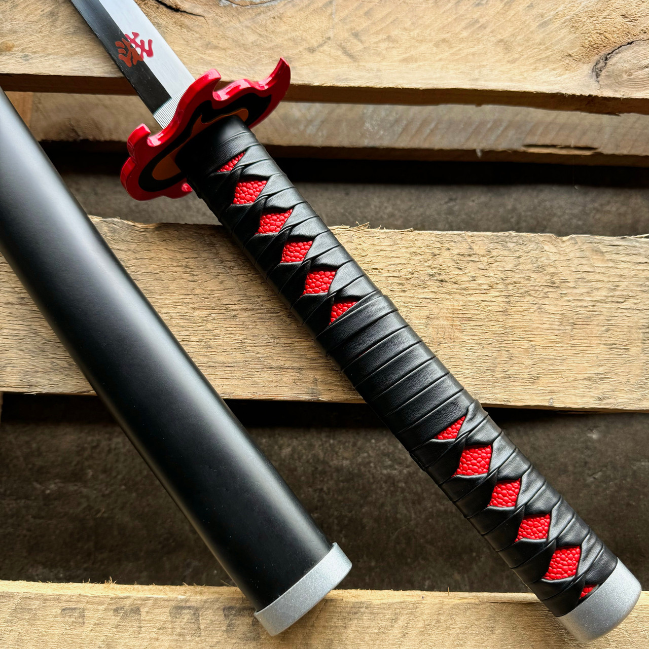 Tanjiro Kamado Sword - Black Nichirin Katana 