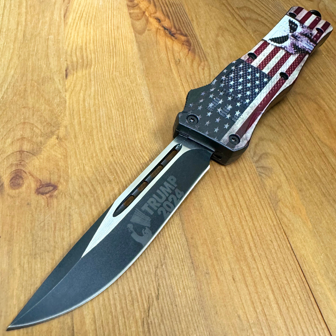 『激レア』The Knife in spun America Jeremy Siers Lander 2 - Black Micarta - Acid Wash Blade