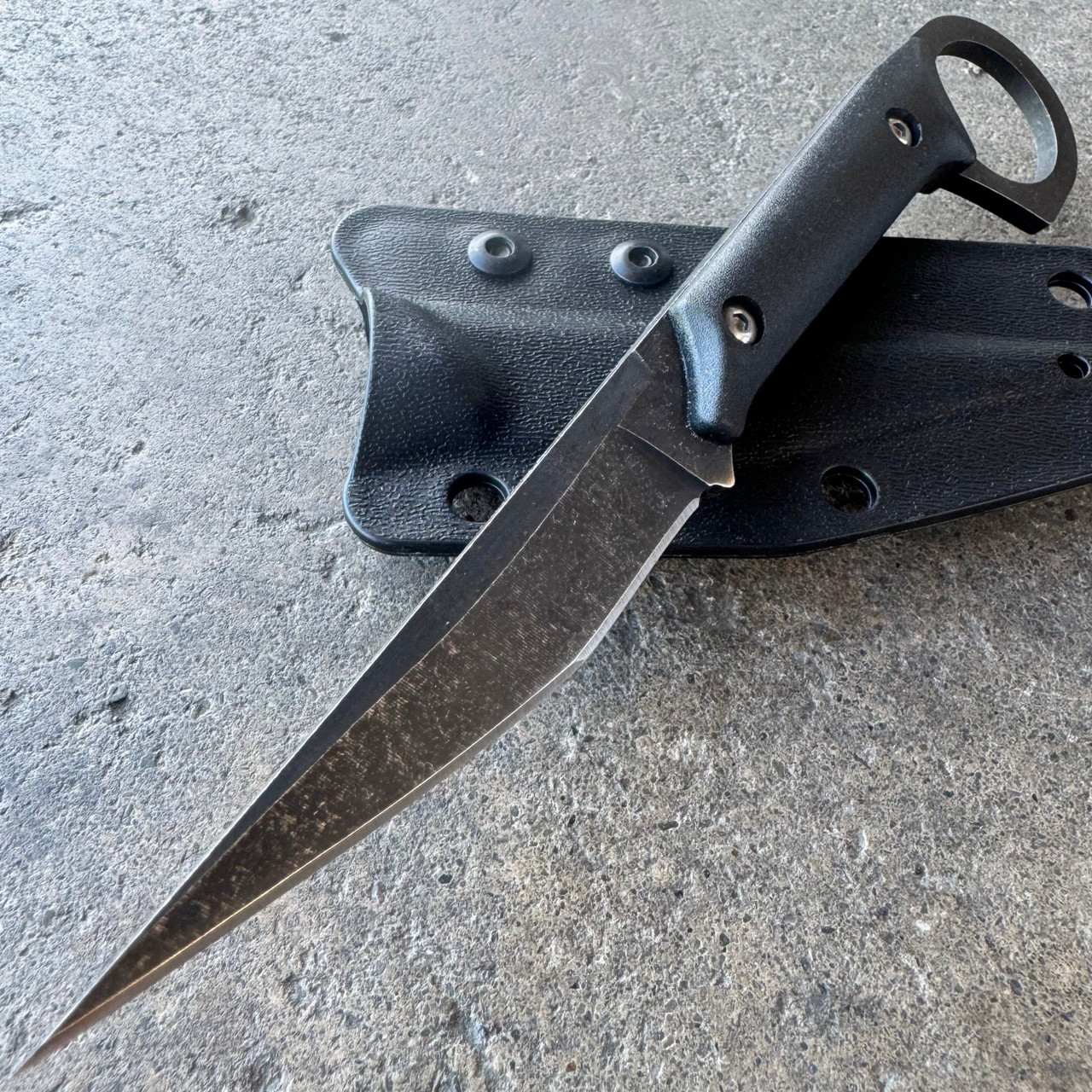 Serpent Stonewash Fixed Blade Knife - MEGAKNIFE