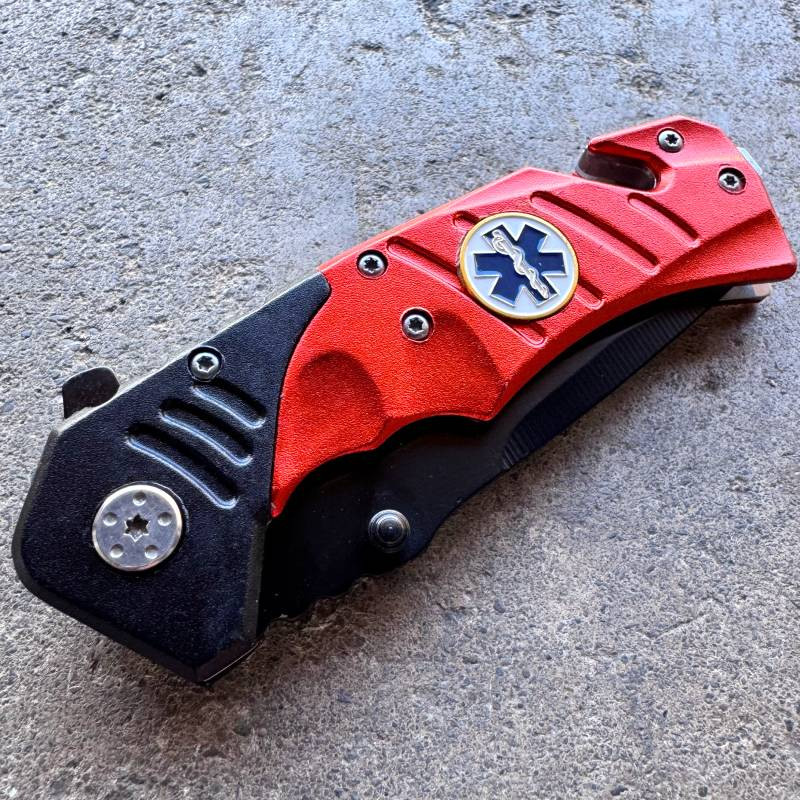 EMS EMT Rescue Pocket Knife - MEGAKNIFE