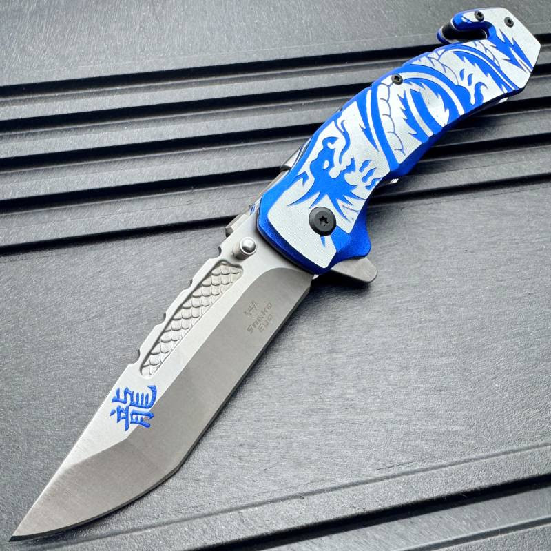 Snake Eye Dragon Rescue Pocket Knife - MEGAKNIFE