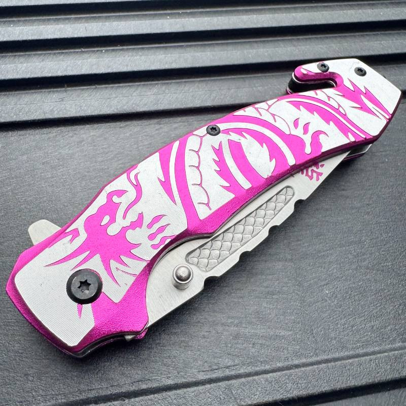 Snake Eye Dragon Rescue Pocket Knife - MEGAKNIFE