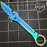 7.5" MULTI-TOOL WRENCH TACTICAL SPRING ASSISTED FOLDING POCKET KNIFE RAINBOW EDC