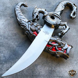 10" Fantasy Dragon Fixed Blade Knife Dagger Medieval Letter Opener w/ Scabbard