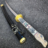 40" Gold Dragon SAMURAI NINJA Bushido KATANA Japanese Sword Tsuba Steel Blade