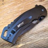 M-TECH BLACK Camping Tactical Spring Assisted Open Folding Pocket Knife Blade