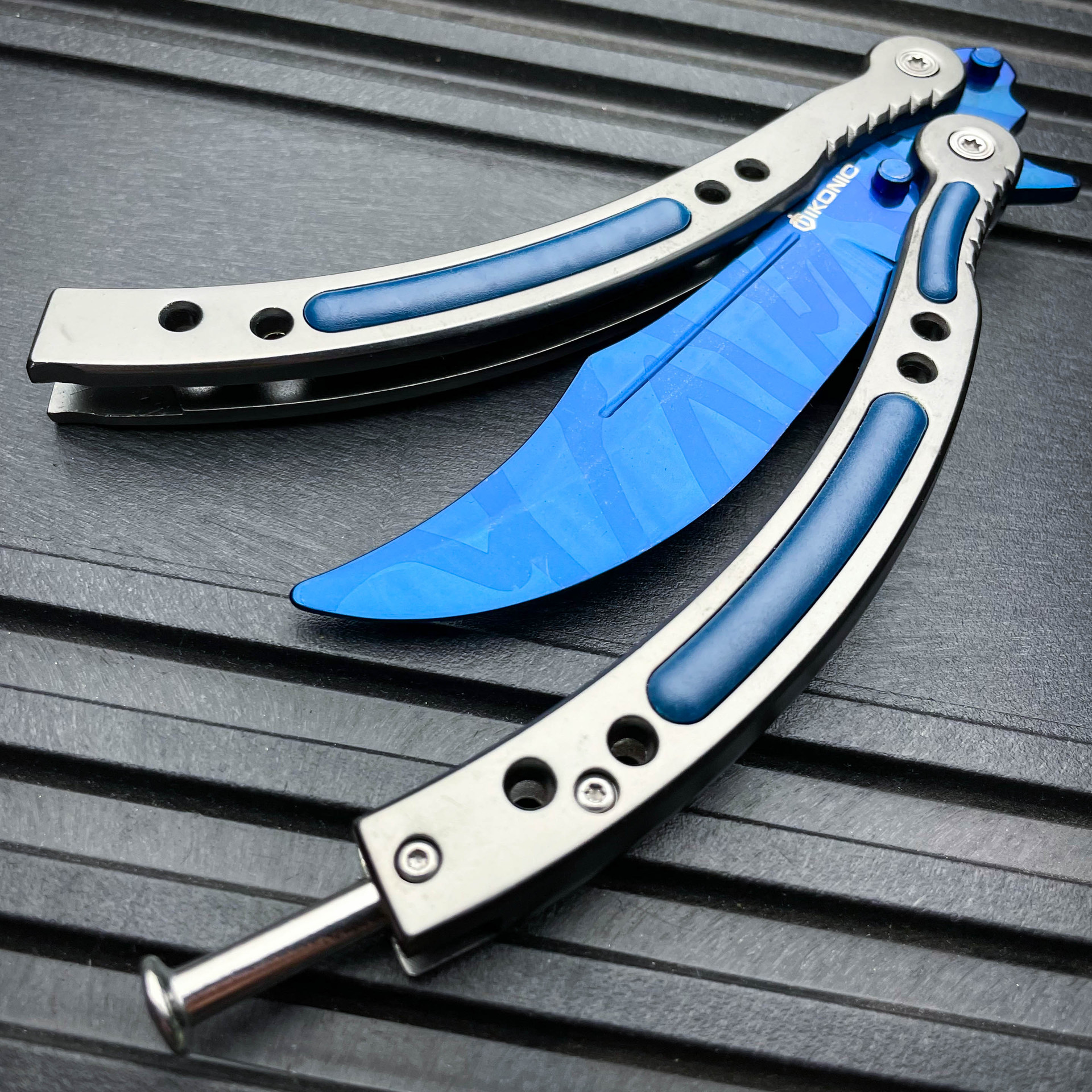 CSGO GOLD Butterfly Slaughter BALISONG Trainer Knife - MEGAKNIFE
