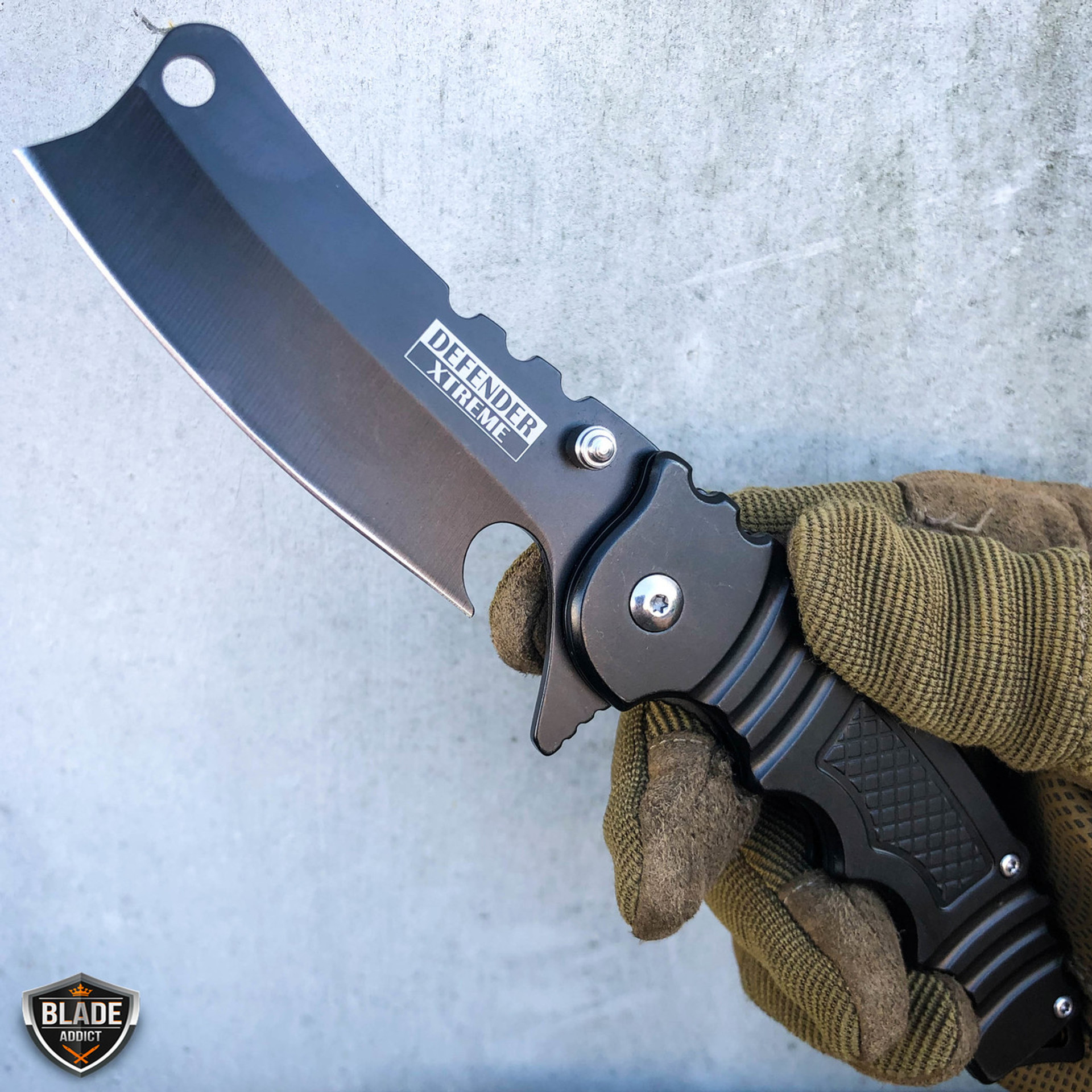 Bat Dual Blade Spring Assisted Pocket Knife - MEGAKNIFE