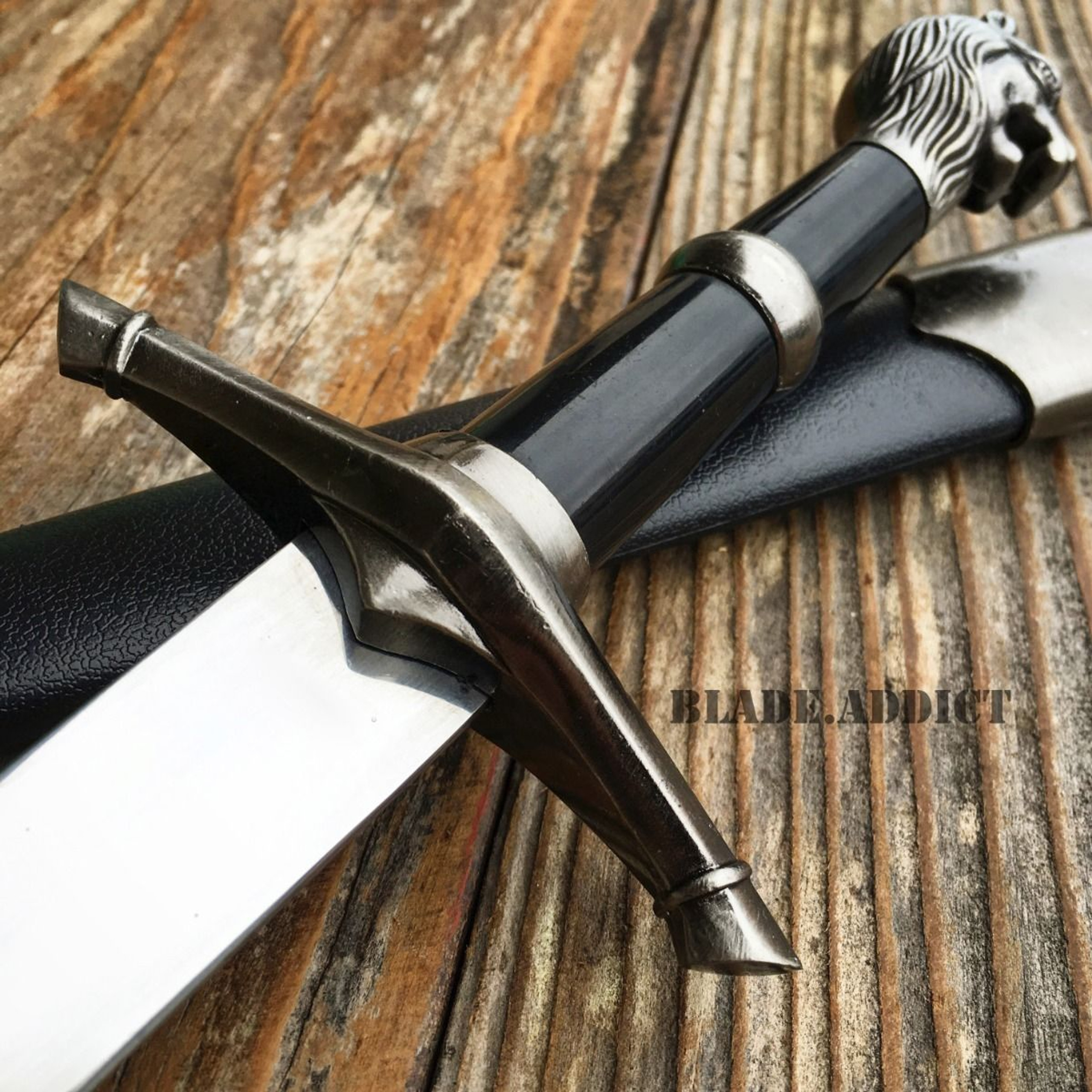15.5" NARNIA LION'S HEAD MEDIEVAL ORNATE KNIGHT FANTASY DAGGER Sword