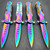 8.2" Rainbow Titanium Fade Pocket Knife