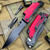 8.5" Survival Rescue Pocket Knife w/ LED Light - Red 8.5" Survival Rescue Pocket Knife w/ LED Light - Red
