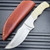 Clip Point Blade Fixed Blade with White Smooth Bone Handle