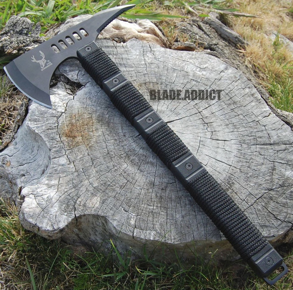 14.5" Survival Tomahawk Tactical Throwing Hatchet Hunting Survival AXE Knife