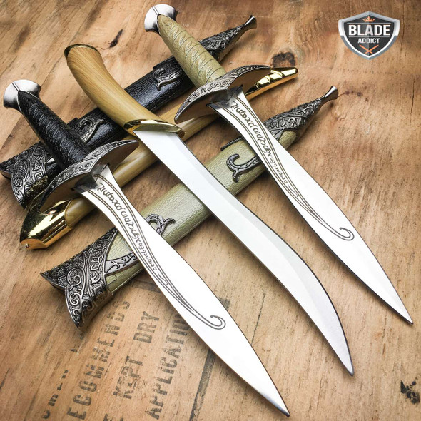 3PC LORD OF THE RINGS Sting Frodo MEDIEVAL ROMAN FANTASY DAGGER SWORD KNIFE NEW