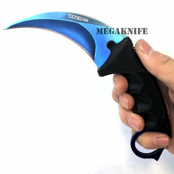 3 PC Rainbow Fade Tactical Hunting Fixed Blade Knife Karambit Set Wrench  Tool - MEGAKNIFE