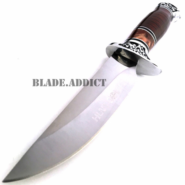 10" Full Tang Fixed Blade Knife Hunting Skinning Survival Army Bowie Blade Wood