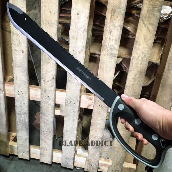 24" JUNGLE MACHETE HUNTING KNIFE MILITARY TACTICAL SURVIVAL SWORD NINJA