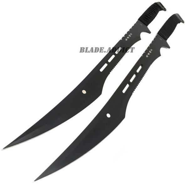 27 Black Ninja Sword Full Tang Machete Tactical Blade Katana Throwing Knife New Megaknife 2819