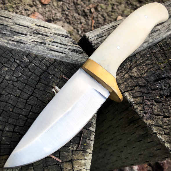 7.5" Drop Point Skinning Knife Hunting Survival Fixed Blade Full Tang