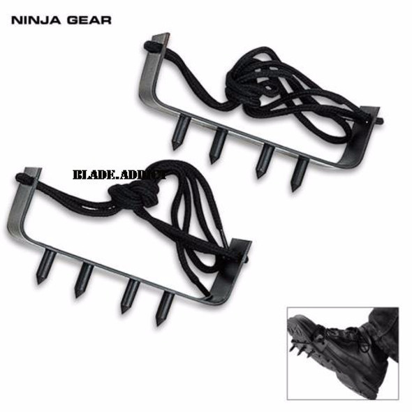2pc Fully Adjustable Ninja Boot Shoe Foot Claws Climbing Spikes Tekagi Shuko NEW