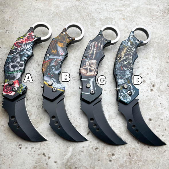 Skeleton Switch Blade Karambit