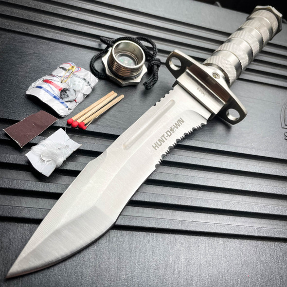 8.5 Fixed Blade Tactical Fishing Hunting Camping Knife + CASE +