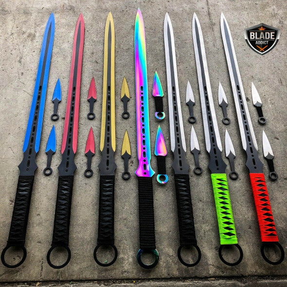 5PC Rainbow Tactical Knife Set - MEGAKNIFE