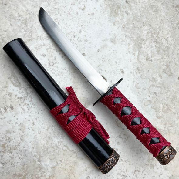 Mini Japanese Samurai Sword Fixed Blade Letter Opener Katana Knife w/ Stand NEW