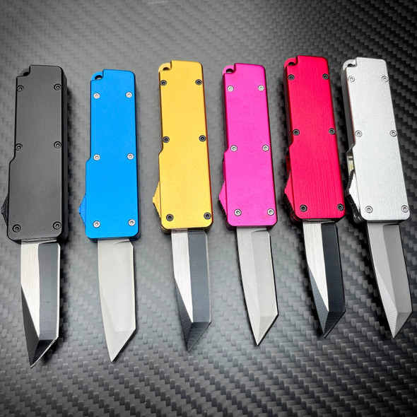 5 Pink Double Action MINI JOKER OTF Automatic knife-6E4-246