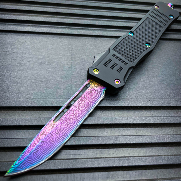 8.2 Rainbow Titanium Fade Pocket Knife - MEGAKNIFE