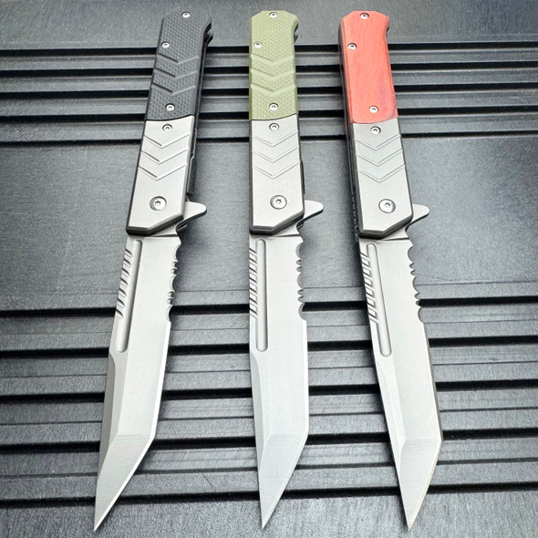 9" Military  G10 Spring Assisted Pocket Knife